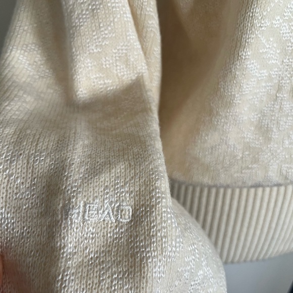 Vintage 80s 90s HEAD Sportswear Ski Sweater Ivory Soft 100% Wool Women's Size M - Picture 4 of 6